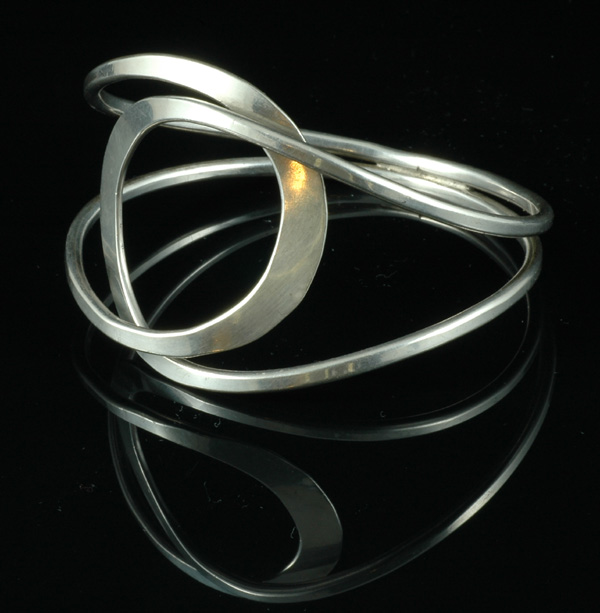 Norwegian Modernist Silver Bracelet