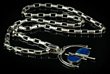 Lata Modernist Pendant and Italian Chain