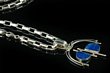 Lata Modernist Pendant and Italian Chain