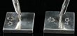Large C Lopez Silver and Wood Cufflinks