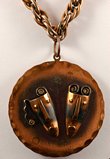Rebajes Faces Pendant and Chain