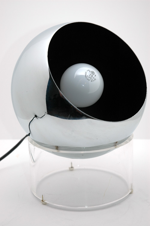 Chrome and Lucite and Ball Lamp