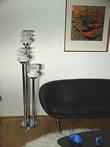 Italian Chrome and Murano Floor Lamp