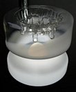 Italian Chrome and Murano Floor Lamp