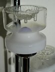 Italian Chrome and Murano Floor Lamp