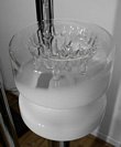 Italian Chrome and Murano Floor Lamp