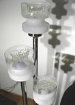 Italian Chrome and Murano Floor Lamp