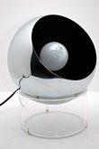 Chrome and Lucite and Ball Lamp