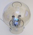 Glass and Chrome Orb Table Lamp