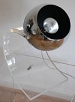 Lucite Chrome Ball Lamp