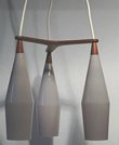 Danish Modern Cased Glass Lamp