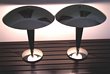 French Black & Chrome Table Lamp Pair