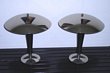 French Black & Chrome Table Lamp Pair