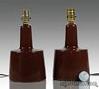 Pair of Brown Martz Boudoir lamps