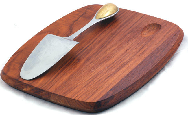Dansk Teak Cheese board and Cutter