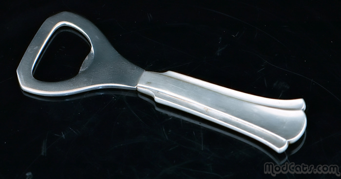 Cohr Stainless and Silver Plated Bottle Opener