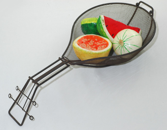 Wire Guitar Fruit Basket/Wall Art