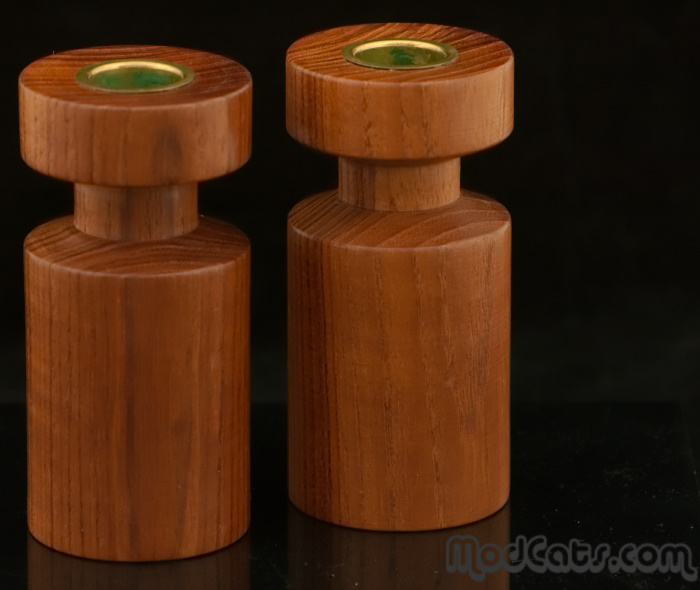 Danish Teak Candlesticks