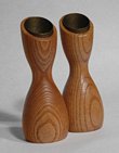 Turned Danish Modern Style Candlesticks