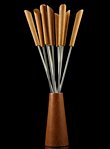 Danish Teak Fondue Fork Set