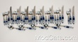 Bjorn Wiinblad 36 piece Grill Blue flatware set