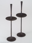 Dansk Jens Quistgaard IHQ Tall Cast Iron Candlestick Pair