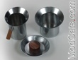 Italian Stainless Creamer and Sugar Bowl