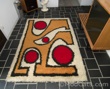 Large Abstract Rya Wool Rug