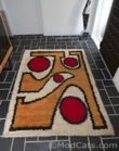 Large Abstract Rya Wool Rug