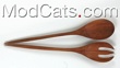 Teak salad Servers