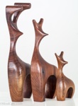 Wooden Deer Family