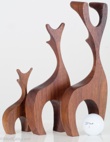 Wooden Deer Family